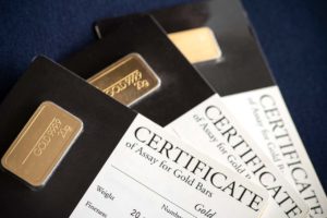 Gold Ingot Assay Certificates